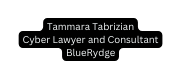 Tammara Tabrizian Cyber Lawyer and Consultant BlueRydge